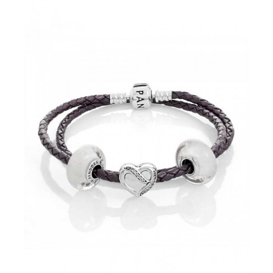 Pandora Bracelet-Silver Ribbon Of Love Complete