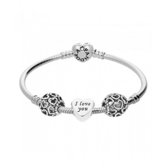 Pandora Bracelet-I Love You Complete Jewelry