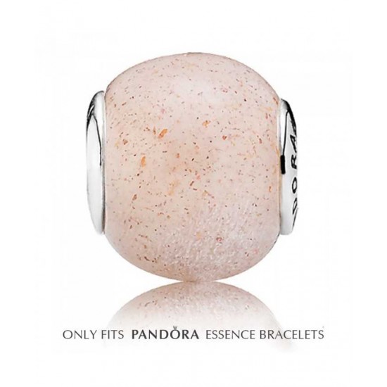 Pandora Charm-Essence Silver Pink Stone Love Bead