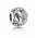 Pandora Charm-Silver Cubic Zirconia Vintage V Swirl