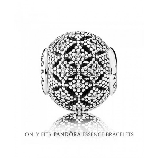 Pandora Charm-Essence Silver Cubic Zirconia Compassion